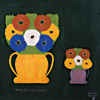 Bouquets of Zinnias Folk Art Painting